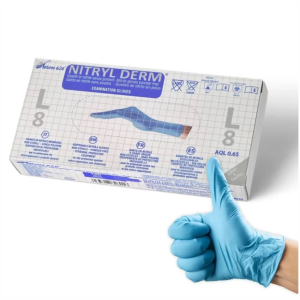 Guanti in nitrile senza polvere naturex 626 nitryl derm HD gr. 4,90